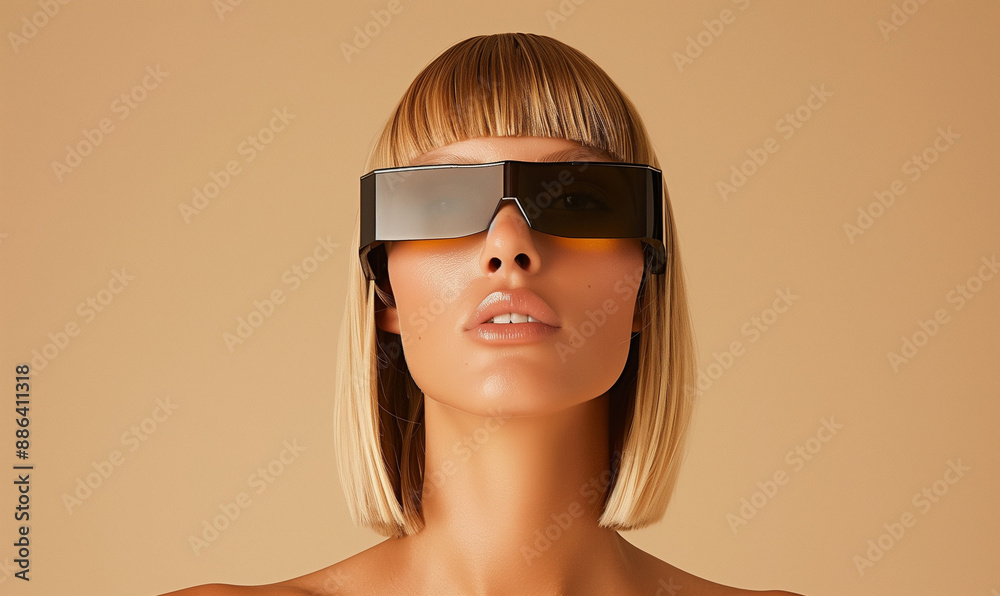 Φωτογραφία frau, sonnenbrille, gestalten, schönheit, glas, 60er, 70er, 60s, 70s,  80s, 80er
