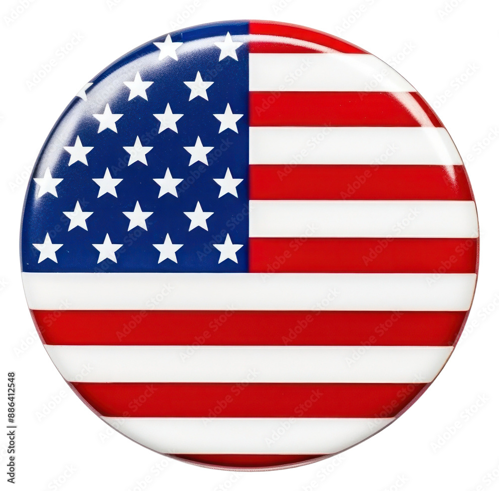 PNG American flag pin circle symbol.