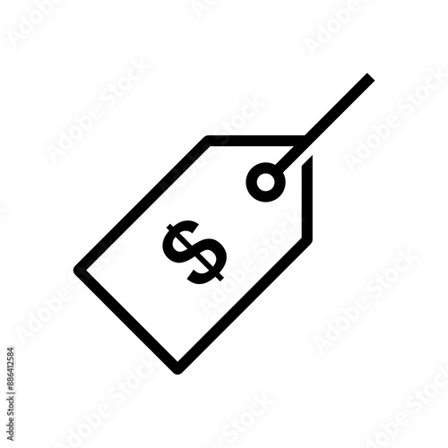 Price tag icon with simple and modern design