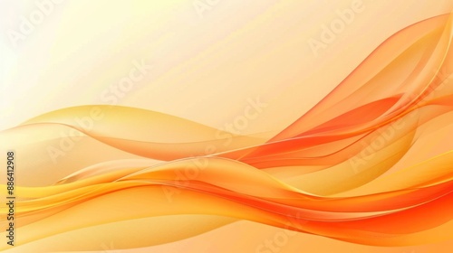 Abstract waves in shades of orange and yellow hues