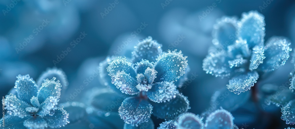 Frozen Flower Buds in Blue Hues Frozen Flower Buds in Blue Hues