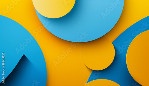 Background with geometric shapes for business presentation, flat design style, vector graphics