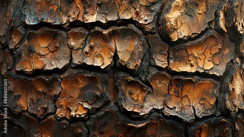 Close-up photograph of redwood tree bark, 32k resolution, showing the deep grooves and rich color. Close-up photograph of redwood tree bark, 32k resolution, showing the deep grooves and rich color.
