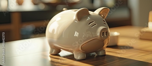 A piggy bank with a slot fo...