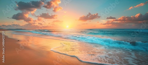 Scenic coastal sunset with ...