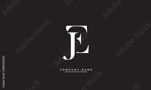 JE, EJ, J, E Abstract Letters Logo Monogram