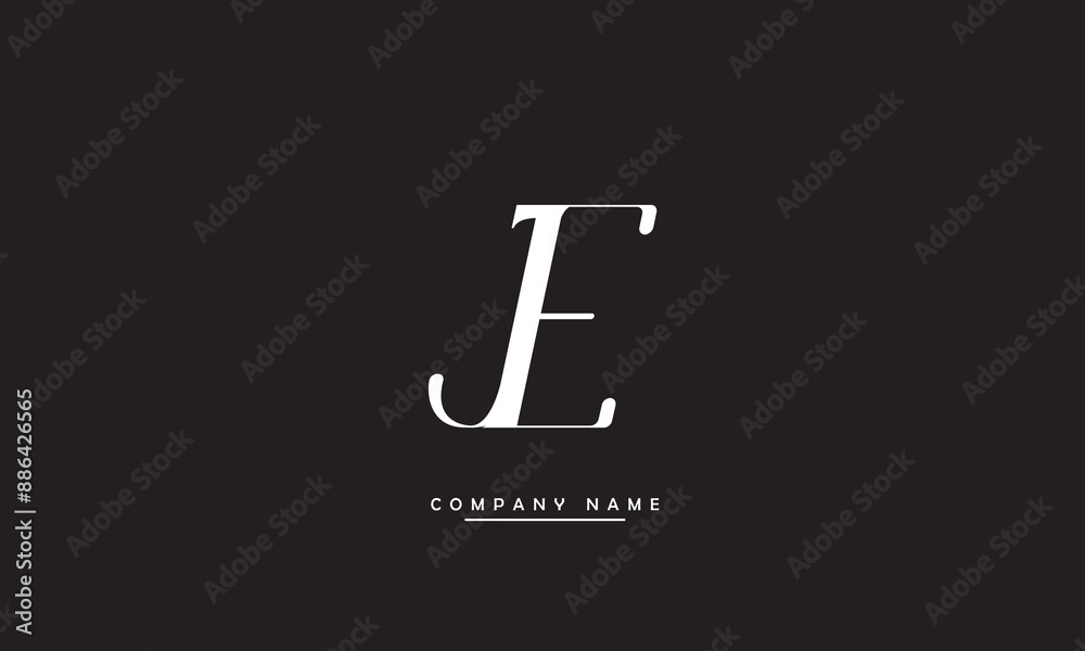 JE, EJ, J, E Abstract Letters Logo Monogram JE, EJ, J, E Abstract Letters Logo Monogram