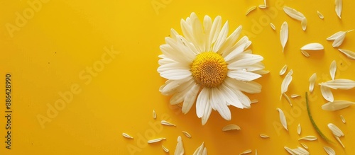 Chamomile flower and petals...