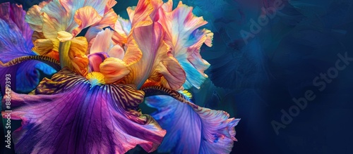 Beautiful iris flower bloom...