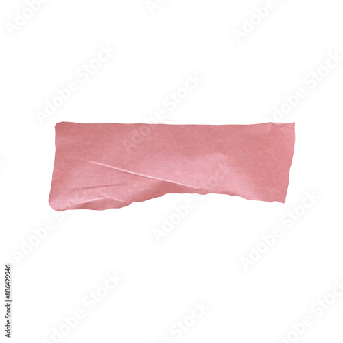 Torn Pink Paper Note