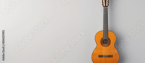 A classical guitar placed a...