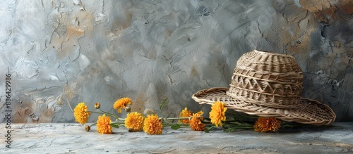 Chrysanthemum flowers and a...