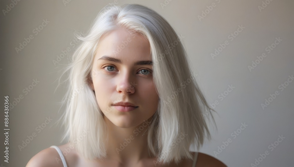 Naklejka premium portrait of a woman, generative ai