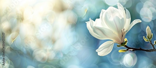 Spring background with a wh...