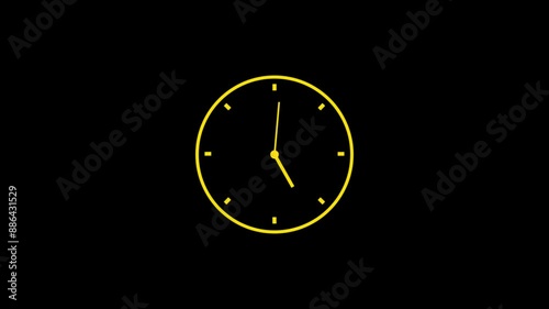 Wallpaper Mural clock icon animation.clock icon with moving arrows . Torontodigital.ca