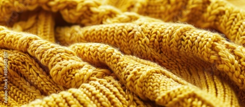 Yellow knitted fabric perfe...