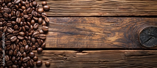 Wooden background with coff...