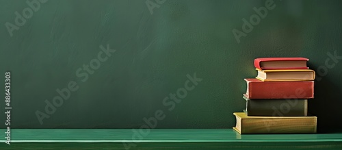 Vibrant books on a table wi...