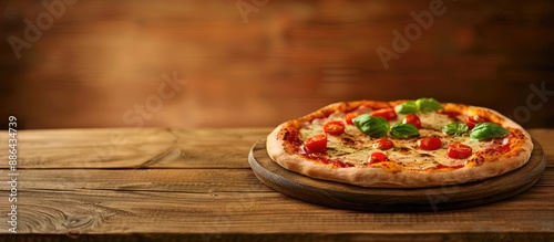 Wooden table with a delicio...
