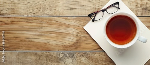 A paper note with eyeglasse...