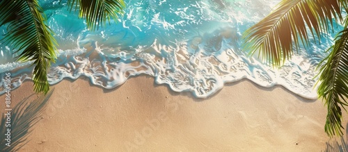 Sunny tropical beach scene ...