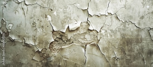 Wall with a worn look featu...