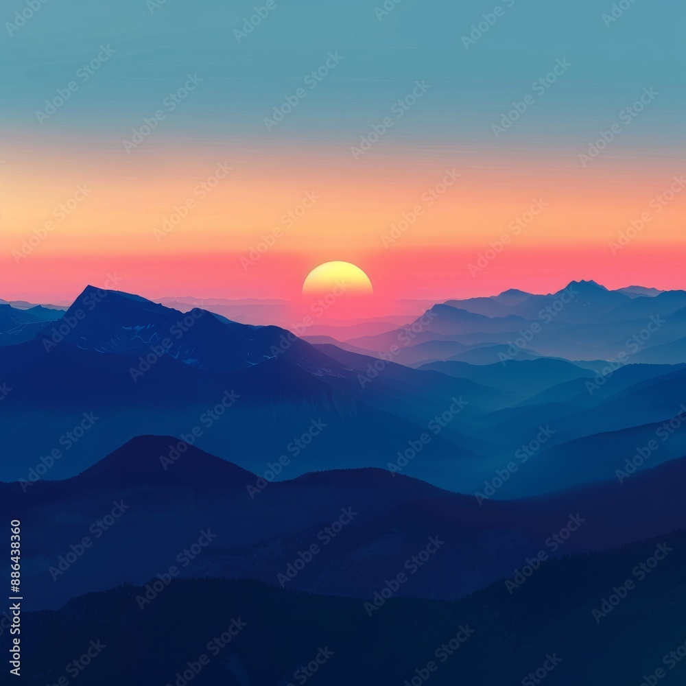 Fototapeta premium sunset in forest and city