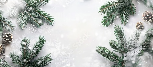 Fir tree Christmas frame on...