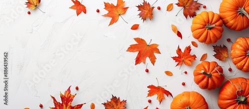 Top down view of pumpkins a...