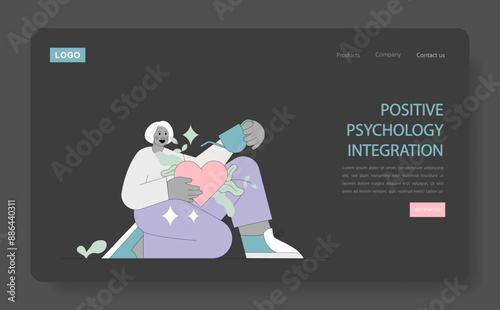 Humanistic Psychology. Flat Vector Illustration