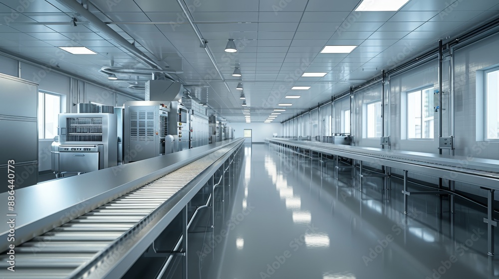 Clean and hygienic chicken processing plant, fresh food packaging, hyper realistic, detailed production Clean and hygienic chicken processing plant, fresh food packaging, hyper realistic, detailed production