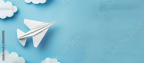 Top view of white paper ori...