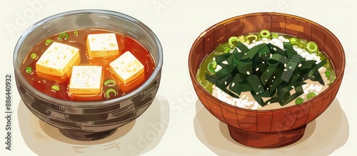 Traditional Japanese soup m...