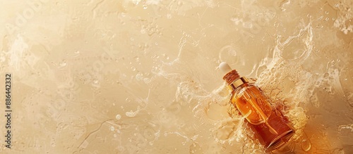 Top view of a cosmetic oil ...