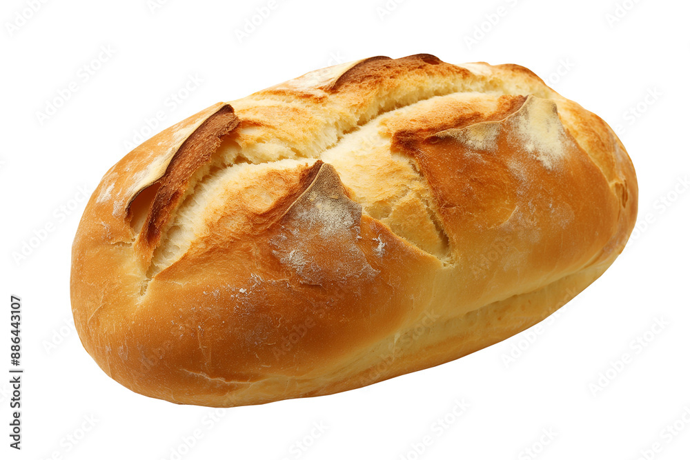 A freshly baked bio bread isolated on transparent or white background, png A freshly baked bio bread isolated on transparent or white background, png