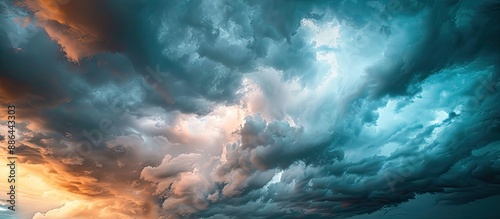 Stormy clouds adorn a magni...