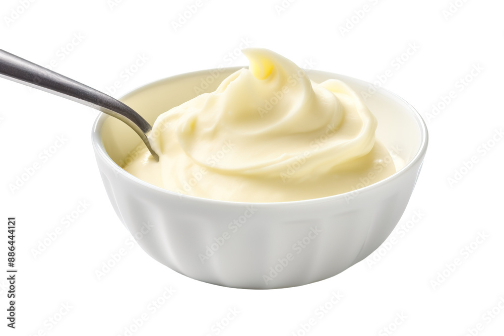 Creamy White Dip in a Bowl With a Spoon on a White or Clear Surface PNG Transparent Background Creamy White Dip in a Bowl With a Spoon on a White or Clear Surface PNG Transparent Background
