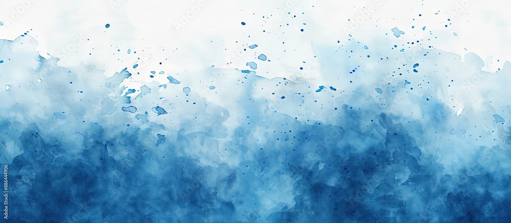 Blue watercolor background providing copy space image with abstract texture