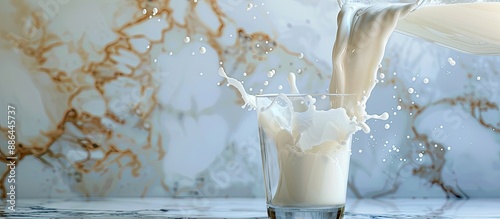 Close up of milk being pour...