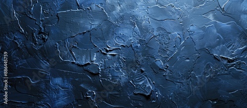 Artistic navy blue stucco w...