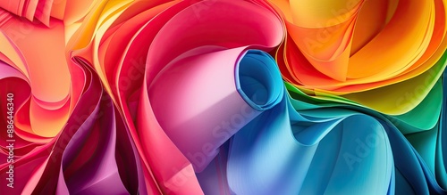 Vibrant abstract paper with...