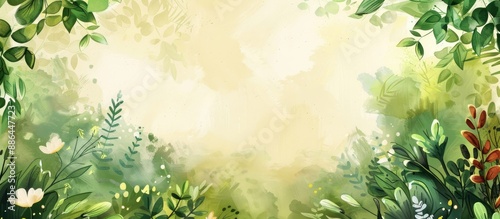 A blank note with a nature ...