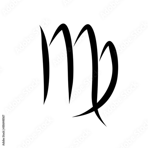 Virgo zodiac sign aesthetic graphic icon