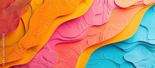 Vibrant abstract paper with...