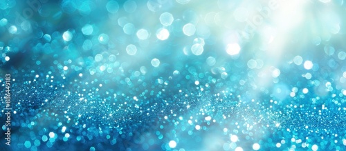 A sparkling blue background...