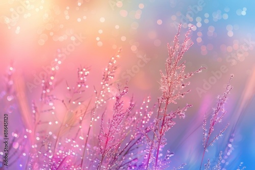 Beautiful blurred background of natural spring nature in pastel colors.