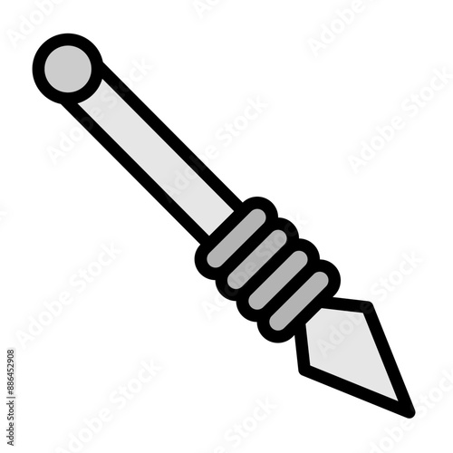 Spear Vector Filled Icon Design