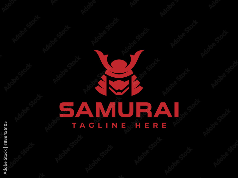 samurai logo vector illustration. logo templates samurai logo vector illustration. logo templates