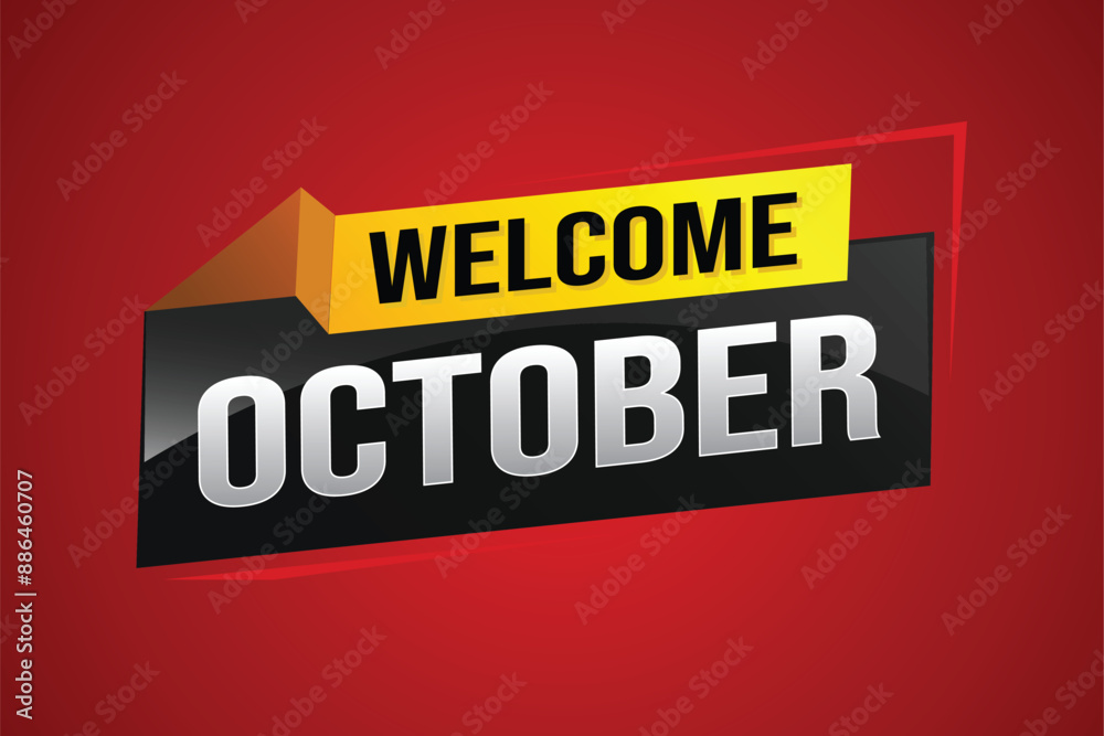 welcome October word text concept icon logo sign symbol vector note 3d style for use landing page, template, social media, web, mobile app, poster, banner, flyer, background, gift card, coupon
welcome October word text concept icon logo sign symbol vector note 3d style for use landing page, template, social media, web, mobile app, poster, banner, flyer, background, gift card, coupon