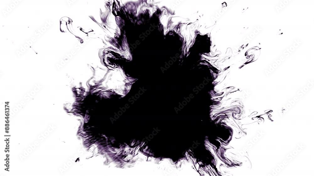 An inky dark spot on a white background An inky dark spot on a white background